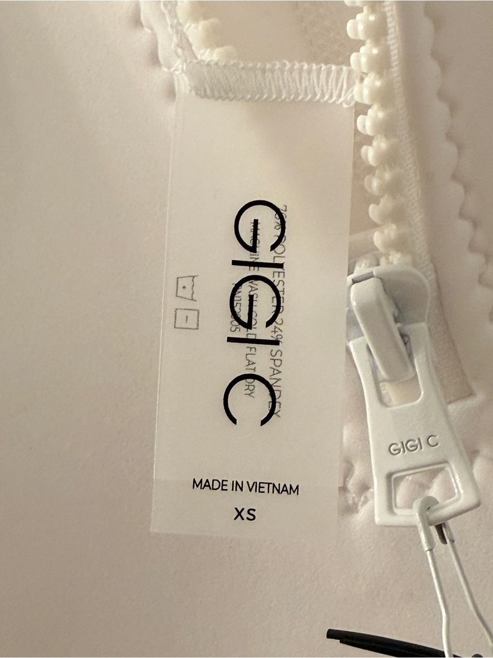 GIGI C| NWT White Halter One-Piece Swimsuit with Zipper Front in Size XS - Picture 12 of 13